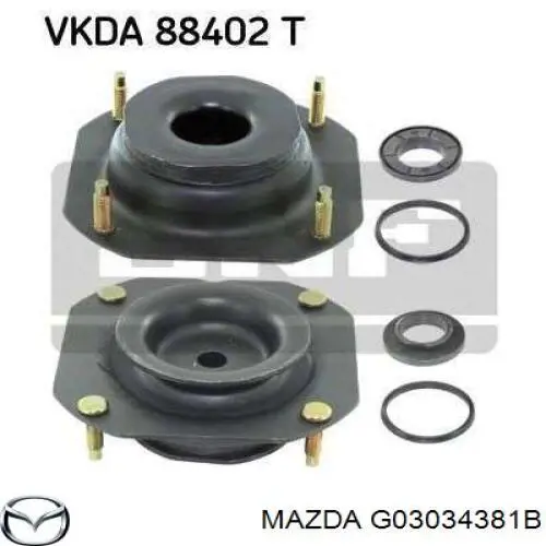 Підшипник опорний амортизатора, переднього Mazda G03034381B ціна, від 2.30 USD