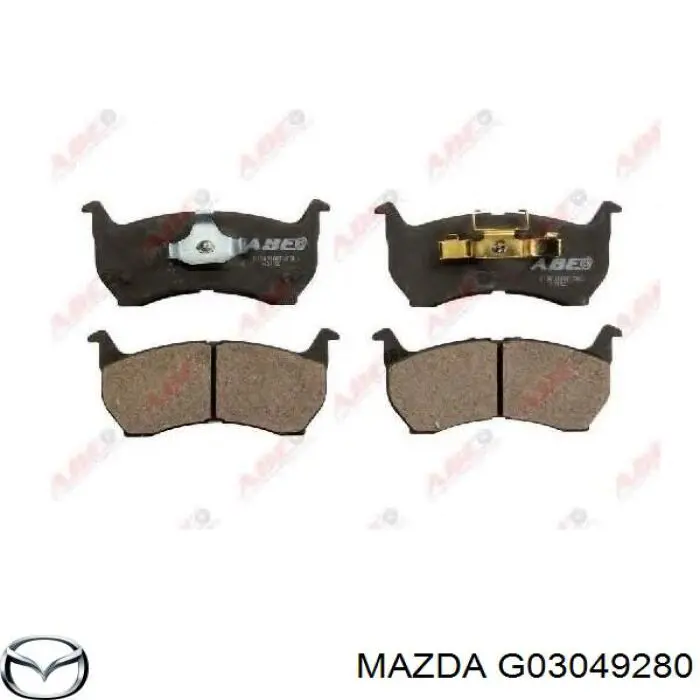 Купити G03049280 Mazda Колодки гальмівні передні, дискові