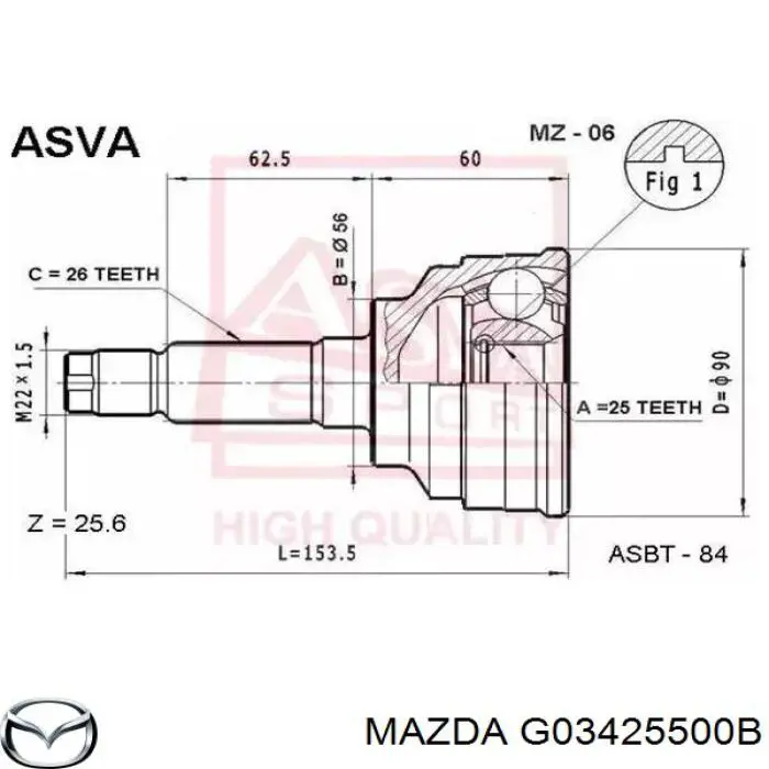  G03425500B Mazda