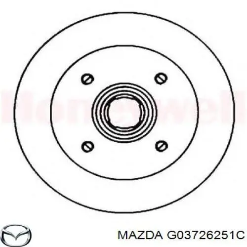 G03726251C Mazda диск гальмівний задній