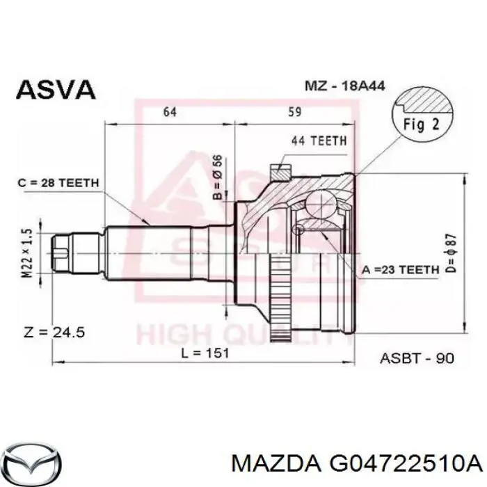  G04722510A Mazda