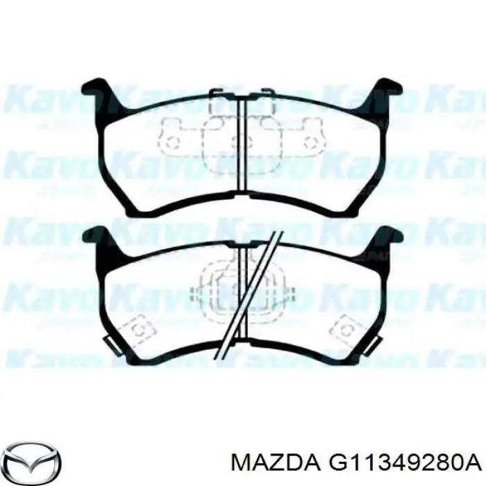 Колодки гальмівні передні, дискові G11349280A Mazda