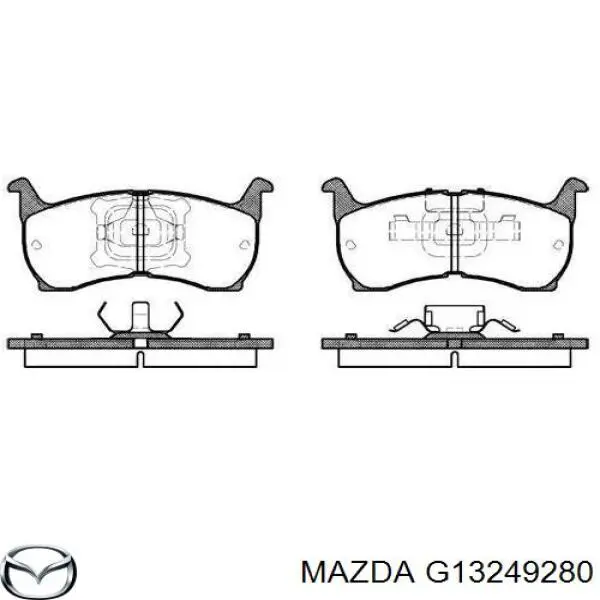 Колодки гальмівні передні, дискові G13249280 Mazda