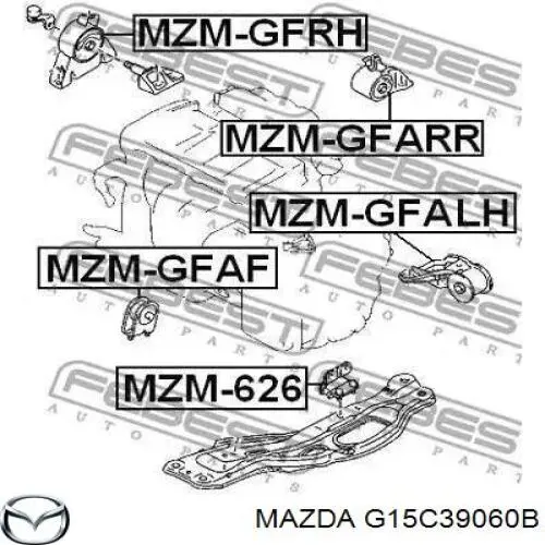 Купити G15C39060B Mazda Подушка (опора) двигуна, права