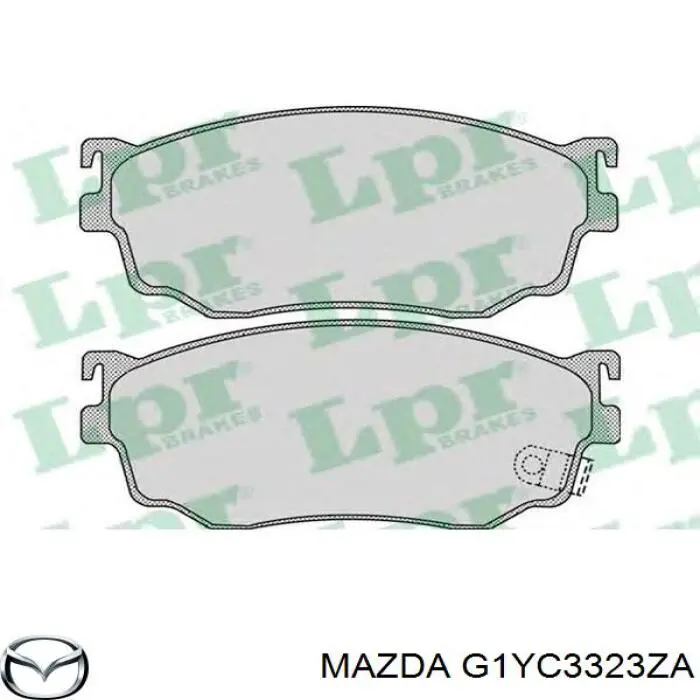 Колодки гальмівні передні, дискові G1YC3323ZA Mazda