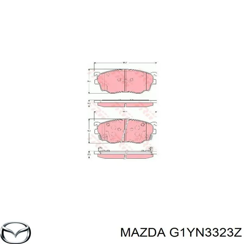 Купити G1YN3323Z Mazda Колодки гальмівні передні, дискові
