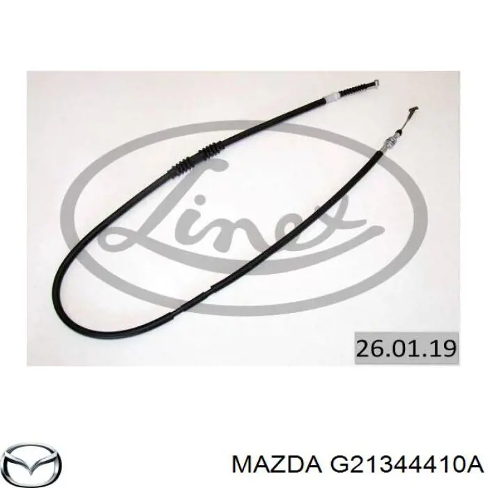 Трос ручного гальма задній, правий Mazda G21344410A ціна, від 12.98 USD