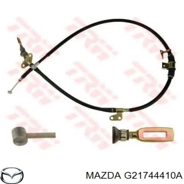 Купити G21744410A Mazda Трос ручного гальма задній, правий