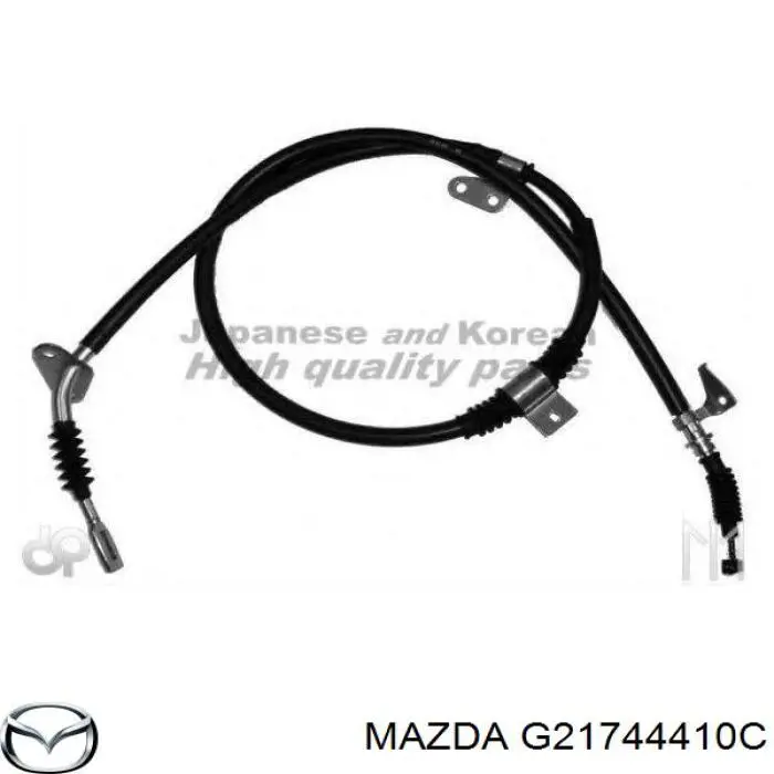 Трос стоянкового гальма задній правий Mazda G21744410C ціна, від 25.85 USD