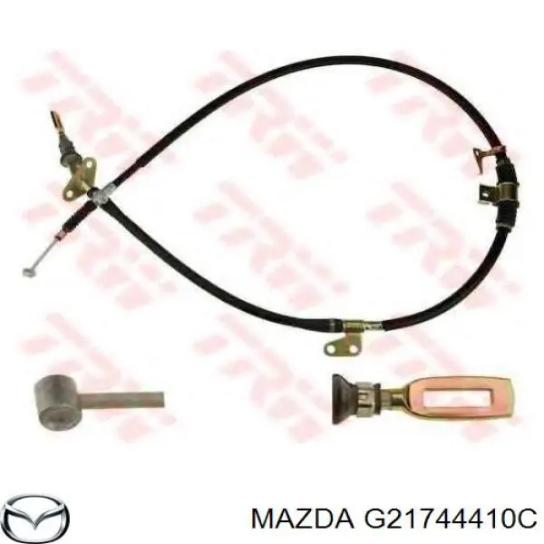 G21744410G Mazda Трос ручного гальма задній, правий