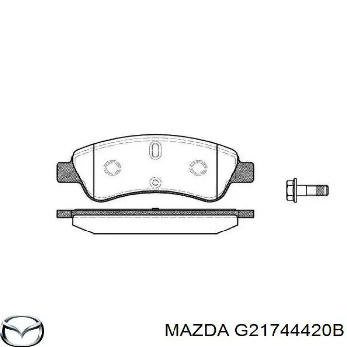 G21744420B Mazda Трос ручника задній лівий