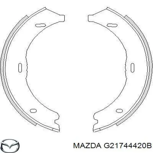 Трос стоянкового гальма задній лівий Mazda G21744420B ціна, від 22.73 USD