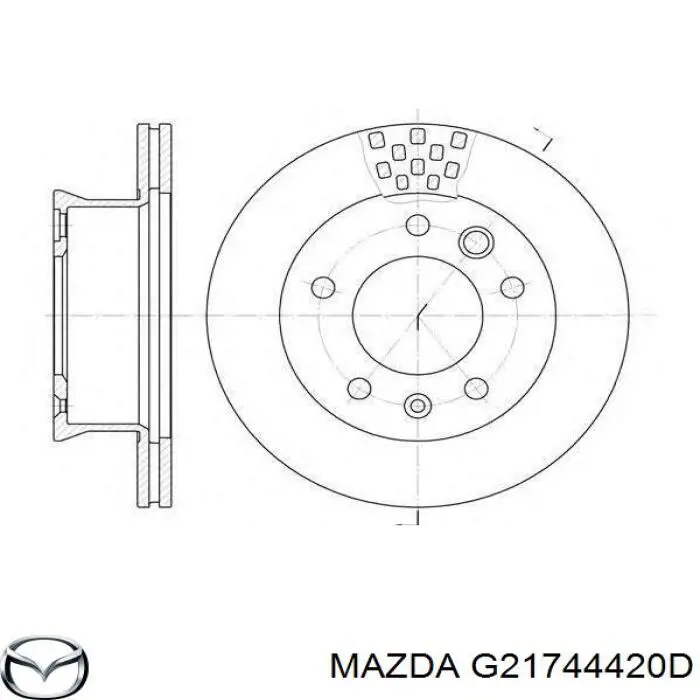 Трос стоянкового гальма задній лівий Mazda G21744420D ціна, від 22.73 USD