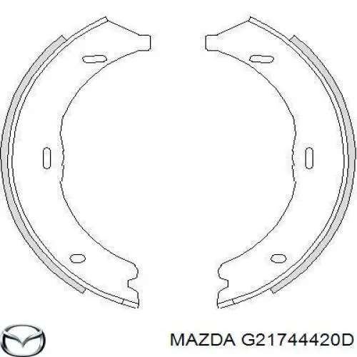 Купити G21744420D Mazda Трос ручного гальма задній, лівий