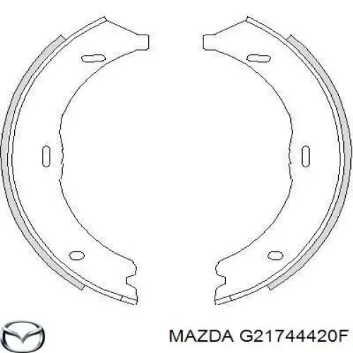 G21744420F Mazda Трос ручного гальма задній, лівий