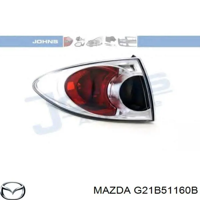 Ліхтар задній лівий Mazda G21B51160B ціна, від 24.07 USD