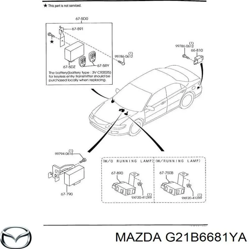 G21B6681YA Mazda 