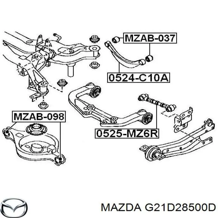 Тяга поперечна задньої підвіски G21D28500D Mazda