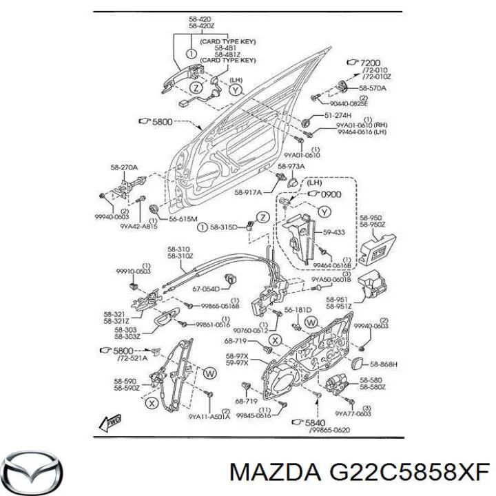 Двигун стеклопод'емника двері задньої, лівої Mazda 6 (GG) (Мазда 6)