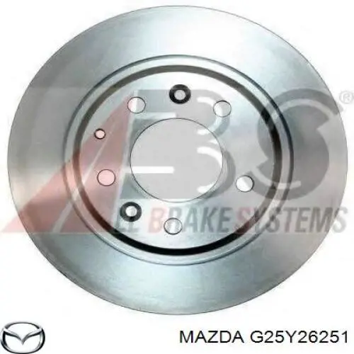 G25Y26251 Mazda диск гальмівний задній