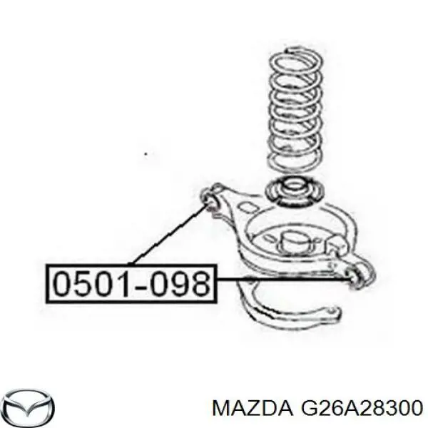 Важіль задньої підвіски нижній, правий G26A28300 Mazda