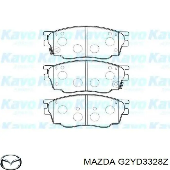 Купити G2YD3328Z Mazda Колодки гальмівні передні, дискові