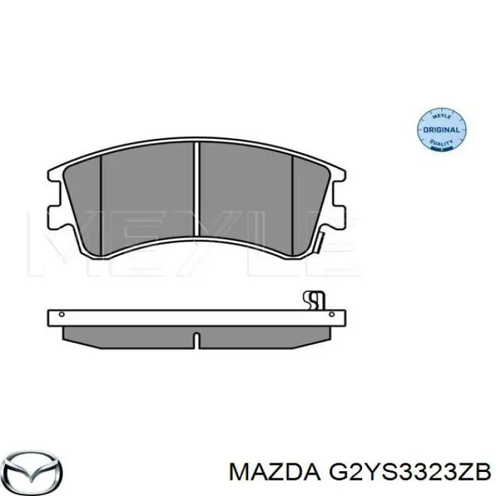 Купити G2YS3323ZB Mazda Колодки гальмівні передні, дискові