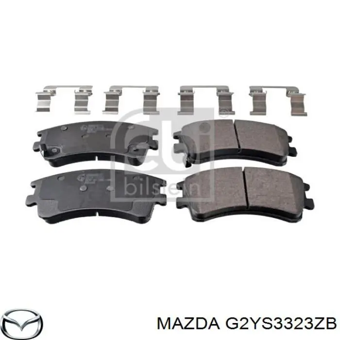 G2YS3323ZB Mazda колодки гальмівні передні, дискові