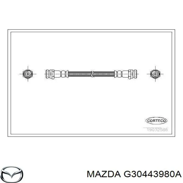 Шланг гальмівний задній Mazda G30443980A ціна, від 12.44 USD