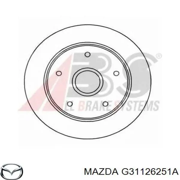 G31126251A Mazda диск гальмівний задній