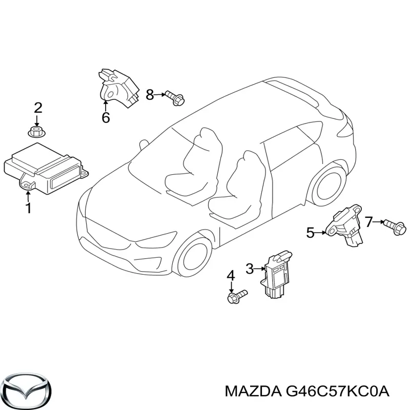 G46C57KC0A Mazda Датчик подушки безпеки