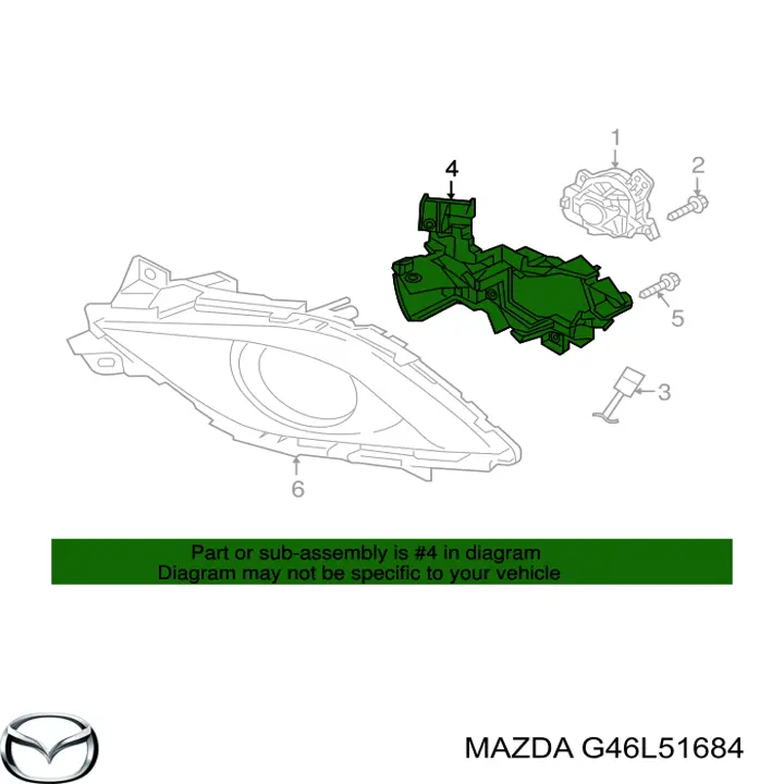 Кронштейн кріплення протитуманною фари, правої Mazda 6 (GJ, GL) (Мазда 6)