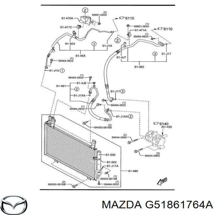 Датчик температури навколишнього середовища Mazda 2 (DE) (Мазда 2)