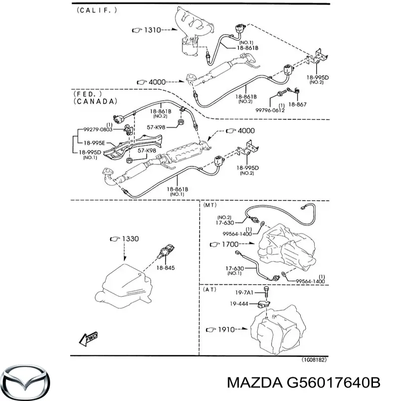 Купити G56017640B Mazda 