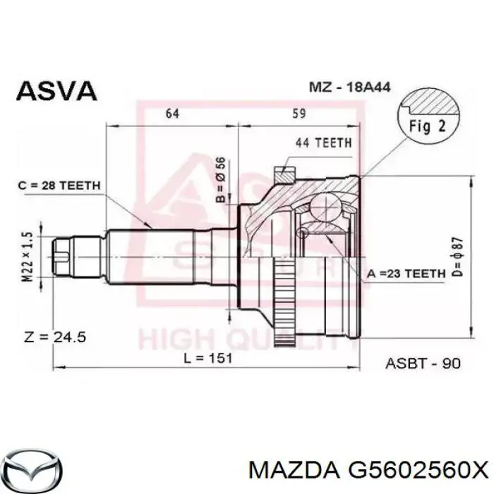  G5602560X Mazda