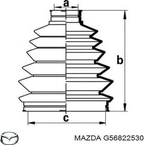 Купити G56822530 Mazda Пильник шарніра приводу