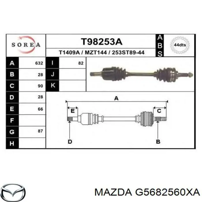  G5682560XA Mazda