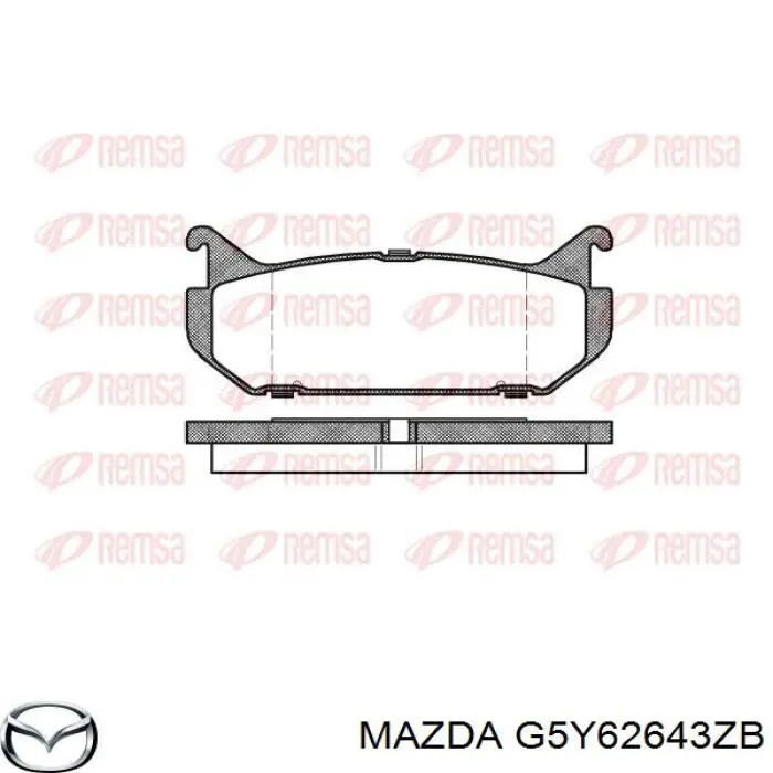 Колодки гальмівні передні, дискові G5Y62643ZB Mazda