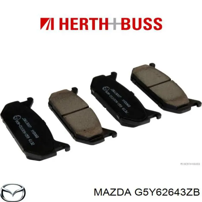 Гальмівні колодки Mazda G5Y62643ZB ціна, від 16.58 USD