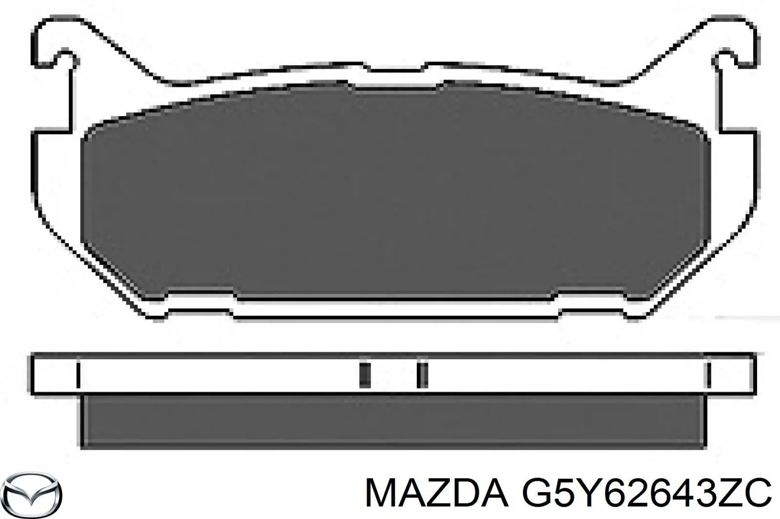 G5Y62643ZC Mazda колодки гальмівні передні, дискові