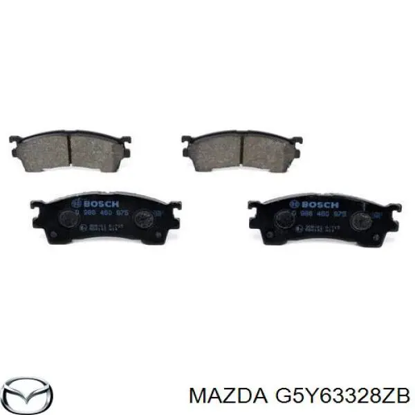 G5Y63328ZB Mazda колодки гальмівні передні, дискові