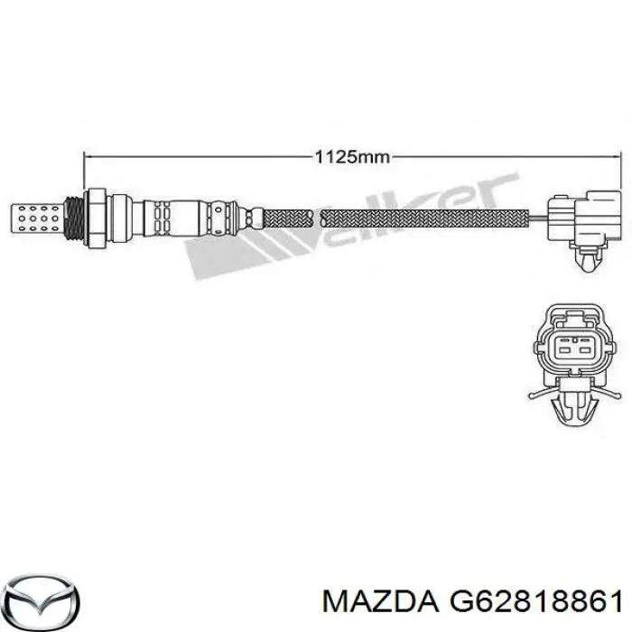Купити G62818861 Mazda Лямбда зонд, датчик кисню