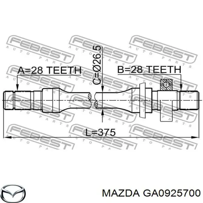 GA0925700 Mazda 