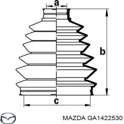 Купити GA1422530 Mazda Пильник шарніра приводу