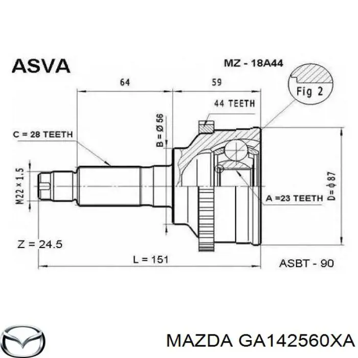  GA142560XA Mazda