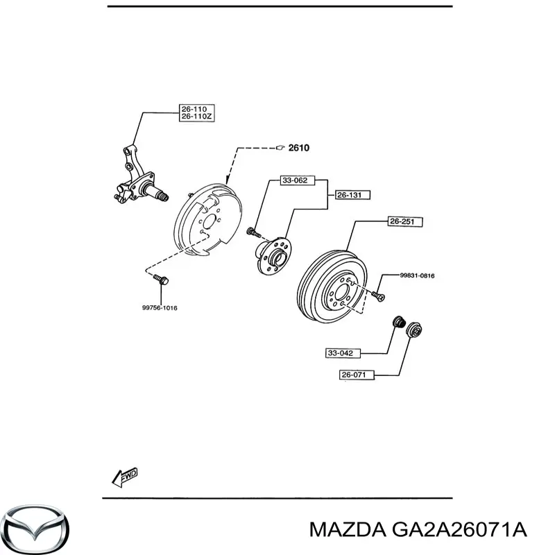  Mazda GA2A26071A ціна, від 2.38 USD
