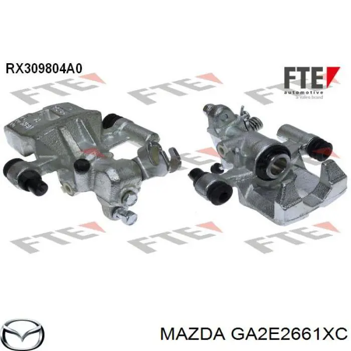Супорт гальмівний задній правий Mazda GA2E2661XC ціна, від 44.06 USD