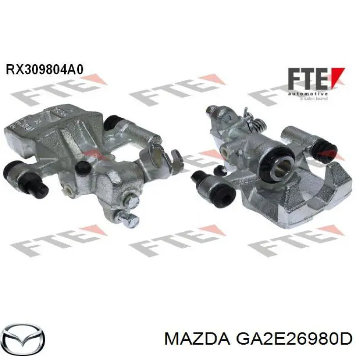 Супорт гальмівний задній правий GA2E26980D Mazda