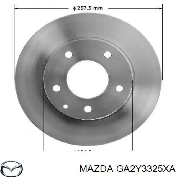 GA2Y3325XA Mazda диск гальмівний передній