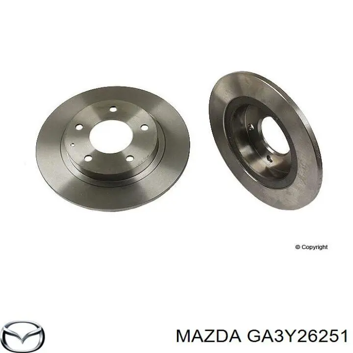 GA3Y26251 Mazda диск гальмівний задній